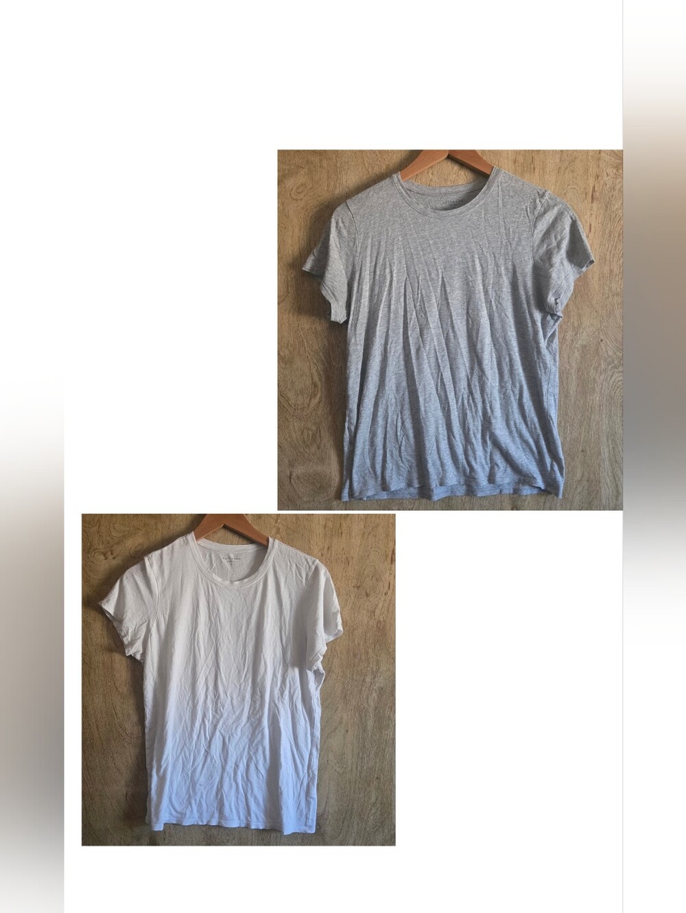 Mott & Bow White Grey Tees Lot Of 2